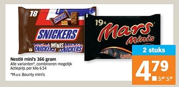 Promoties Nestlé mini`s - Nestlé - Geldig van 28/03/2022 tot 03/04/2022 bij Albert Heijn