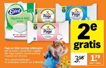 Promoties Page sensitive navulverpakking - Page - Geldig van 28/03/2022 tot 03/04/2022 bij Albert Heijn