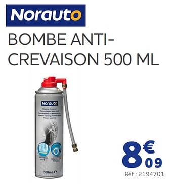 Promotions Bombe anticrevaison - Norauto - Valide de 25/03/2022 à 30/09/2022 chez Auto 5