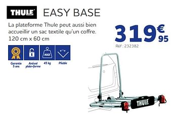 Promotions Easy base - Thule - Valide de 25/03/2022 à 30/09/2022 chez Auto 5