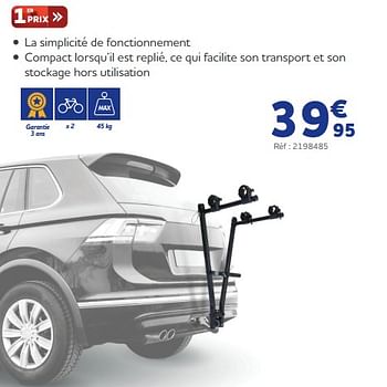Promoties Porte-vélos d’attelage suspendu avantages - 1ste prijs - Geldig van 25/03/2022 tot 30/09/2022 bij Auto 5