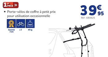 Promoties Porte-vélos de coffre à petit prix pour utilisation occasionnelle - 1ste prijs - Geldig van 25/03/2022 tot 30/09/2022 bij Auto 5