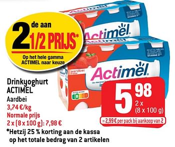 Promoties Drinkyoghurt actimel - Danone - Geldig van 30/03/2022 tot 05/04/2022 bij Smatch