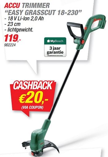 Bosch accu trimmer easy grasscut 18-230 - Promotie Hubo