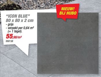 Promoties Keramische terrastegels icon blue - Merk onbekend - Geldig van 30/03/2022 tot 30/06/2022 bij Hubo