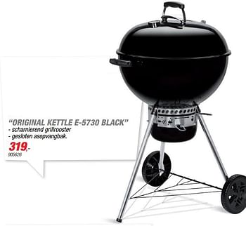 Promoties Barbecues original kettle e-5730 black - Weber - Geldig van 30/03/2022 tot 30/06/2022 bij Hubo