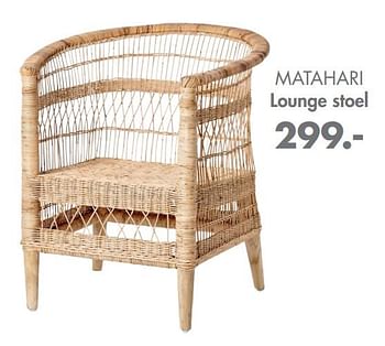 Promoties Matahari lounge stoel - Huismerk - Casa - Geldig van 28/03/2022 tot 08/05/2022 bij Casa