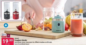 Promoties Draagbare blender - Ambiano - Geldig van 06/04/2022 tot 15/04/2022 bij Aldi