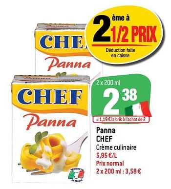 Promotions Panna chef - Chef - Valide de 30/03/2022 à 05/04/2022 chez Match