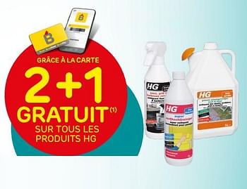 Promoties 2+1 gratuit sur tous les produits hg - HG - Geldig van 30/03/2022 tot 11/04/2022 bij Brico