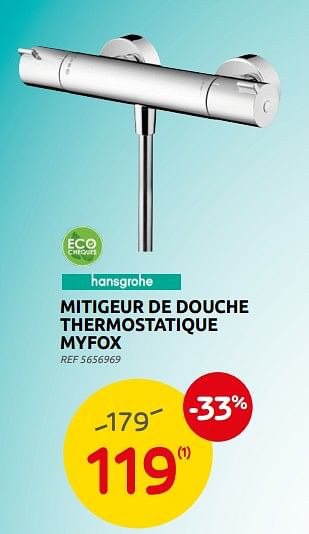 Promotions Mitigeur de douche thermostatique myfox hansgrohe - Hansgrohe - Valide de 30/03/2022 à 11/04/2022 chez Brico