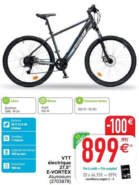 Produit maison Cora Vtt lectrique 27 5 e vortex En