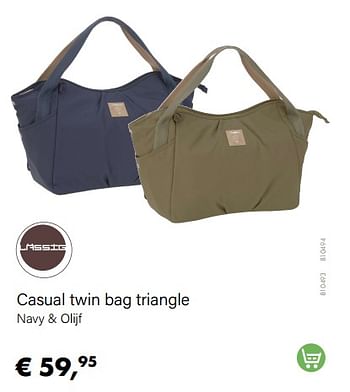 Promoties Casual twin bag triangle - Lassig - Geldig van 01/04/2022 tot 30/04/2022 bij Multi Bazar
