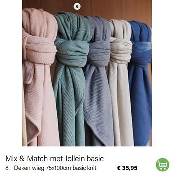 Promotions Deken wieg basic knit - Produit Maison - Multi Bazar - Valide de 01/04/2022 à 30/04/2022 chez Multi Bazar