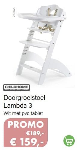 Promoties Doorgroeistoel lambda 3 - Childhome - Geldig van 01/04/2022 tot 30/04/2022 bij Multi Bazar