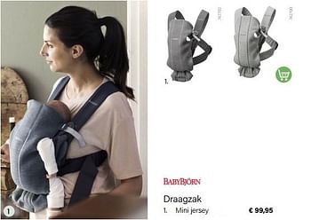 Promoties Draagzak mini jersey - BabyBjorn - Geldig van 01/04/2022 tot 30/04/2022 bij Multi Bazar