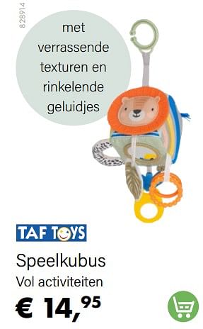 Promoties Speelkubus - Taf Toys - Geldig van 01/04/2022 tot 30/04/2022 bij Multi Bazar