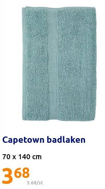 Promoties Capetown badlaken - Huismerk - Action - Geldig van 30/03/2022 tot 05/04/2022 bij Action