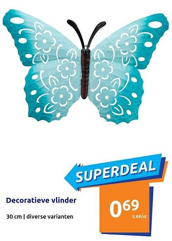 Promoties Decoratieve vlinder - Huismerk - Action - Geldig van 30/03/2022 tot 05/04/2022 bij Action