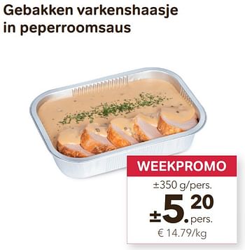 Promoties Gebakken varkenshaasje in peperroomsaus - Huismerk - Bon'Ap - Geldig van 30/03/2022 tot 12/04/2022 bij Bon'Ap