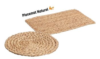 Promoties Placemat naturel - Huismerk - Kwantum - Geldig van 31/03/2022 tot 10/04/2022 bij Kwantum