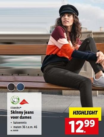 Promoties Skinny jeans voor dames - Esmara - Geldig van 10/04/2022 tot 16/04/2022 bij Lidl