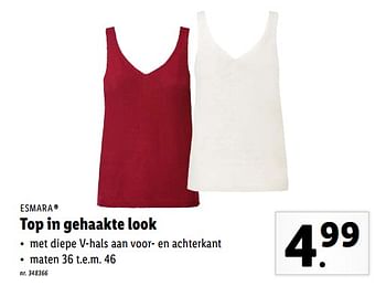 Promoties Top in gehaakte look - Esmara - Geldig van 10/04/2022 tot 16/04/2022 bij Lidl