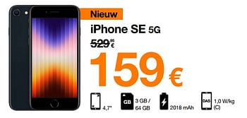 Promoties Apple iphone se 5g - Apple - Geldig van 01/04/2022 tot 18/04/2022 bij Orange