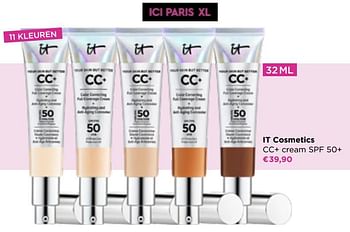 Promoties It cosmetics cc+ cream spf 50+ - IT Cosmetics - Geldig van 04/04/2022 tot 17/04/2022 bij ICI PARIS XL