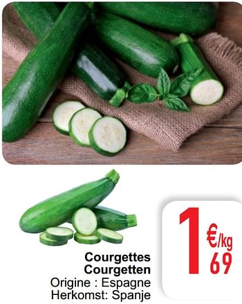 Produit Maison - Cora Courgettes Courgetten - En Promotion Chez Cora