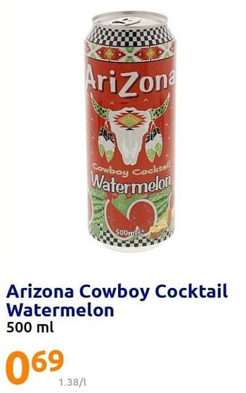 Promoties Arizona cowboy cocktail watermelon - Arizona - Geldig van 06/04/2022 tot 12/04/2022 bij Action