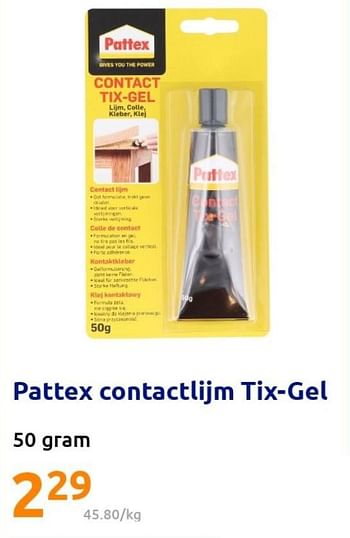 Promoties Pattex contactlijm tix-gel - Pattex - Geldig van 06/04/2022 tot 12/04/2022 bij Action
