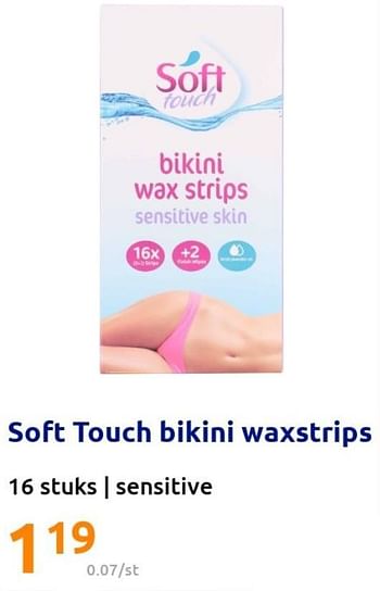 Promoties Soft touch bikini waxstrips - Soft Touch - Geldig van 06/04/2022 tot 12/04/2022 bij Action