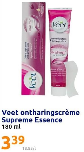 Promoties Veet ontharingscrème supreme essence - Veet - Geldig van 06/04/2022 tot 12/04/2022 bij Action