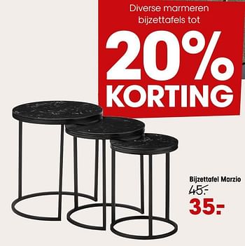 Promoties Bijzettafel marzio - Huismerk - Kwantum - Geldig van 11/04/2022 tot 17/04/2022 bij Kwantum