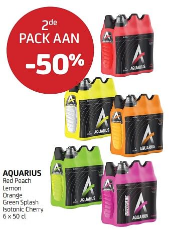 Promoties Aquarius 2de pack aan -50% - Aquarius - Geldig van 15/04/2022 tot 28/04/2022 bij BelBev
