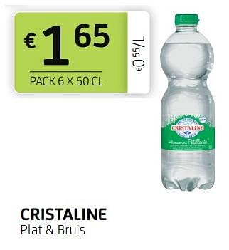 Promoties Cristaline plat + bruis - Cristaline - Geldig van 15/04/2022 tot 28/04/2022 bij BelBev