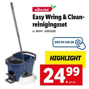 Promoties Easy wring + cleanreinigingsset - Vileda - Geldig van 18/04/2022 tot 24/04/2022 bij Lidl