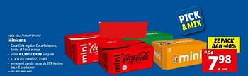 Promoties Minicans - Coca Cola - Geldig van 18/04/2022 tot 24/04/2022 bij Lidl