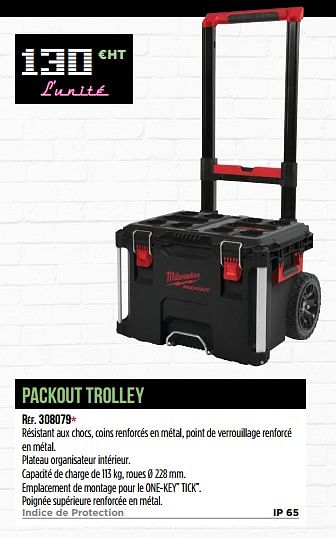 Promotions Packout trolley - Milwaukee - Valide de 01/04/2022 à 30/06/2022 chez Master Pro