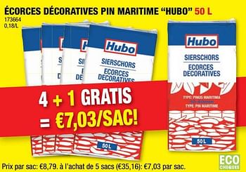 Promotions Écorces décoratives pin maritime hubo - Produit maison - Hubo  - Valide de 13/04/2022 à 24/04/2022 chez Hubo
