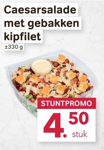 Promoties Caesarsalade met gebakken kipfilet - Huismerk - Bon'Ap - Geldig van 13/04/2022 tot 26/04/2022 bij Bon'Ap