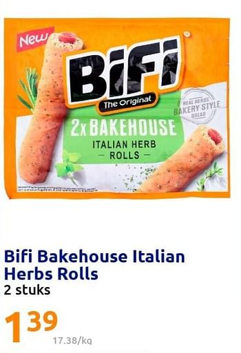 Promoties Bifi bakehouse italian herbs rolls - Bifi - Geldig van 13/04/2022 tot 19/04/2022 bij Action