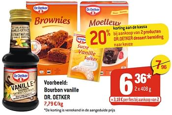 Promoties Bourbon vanille dr. oetker - Dr. Oetker - Geldig van 13/04/2022 tot 19/04/2022 bij Smatch