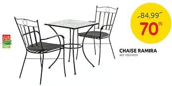 Promotions Chaise ramira - Central Park - Valide de 13/04/2022 à 25/04/2022 chez Brico