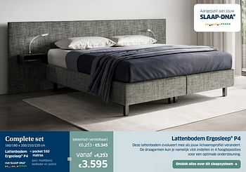 Promoties Lattenbodem ergosleep p4 - Ergosleep - Geldig van 22/04/2022 tot 07/05/2022 bij Sleeplife