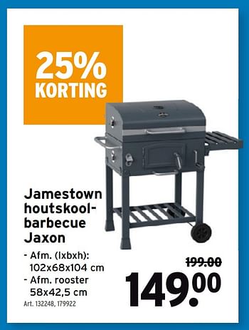 Promoties Jamestown houtskoolbarbecue jaxon - Huismerk - Gamma - Geldig van 13/04/2022 tot 26/04/2022 bij Gamma
