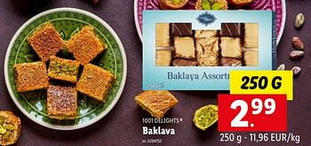 Promoties Baklava - 1001 Delights - Geldig van 25/04/2022 tot 30/04/2022 bij Lidl