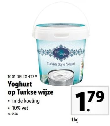 Promoties Yoghurt op turkse wijze - 1001 Delights - Geldig van 25/04/2022 tot 30/04/2022 bij Lidl