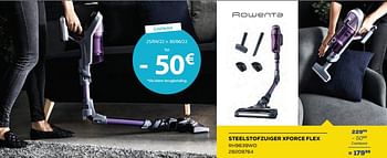 Promoties Rowenta steelstofzuiger xforce flex rh9639wo - Rowenta - Geldig van 15/04/2022 tot 20/05/2022 bij Supra Bazar